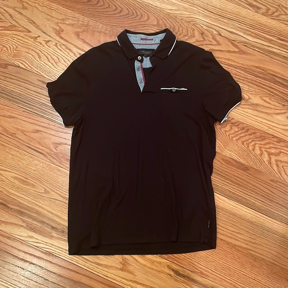 Men Ted Baker London polo, black, small